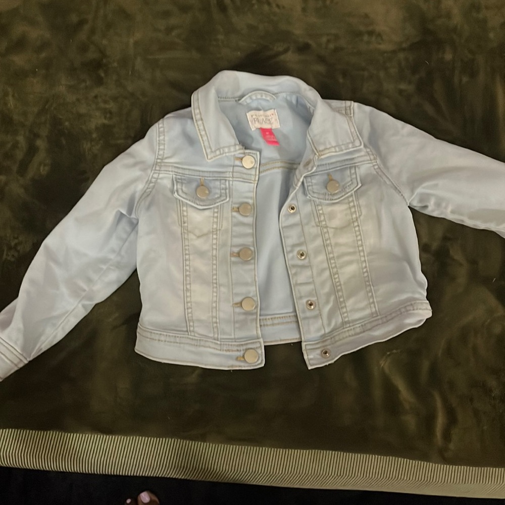Light wash toddler girl denim jacket